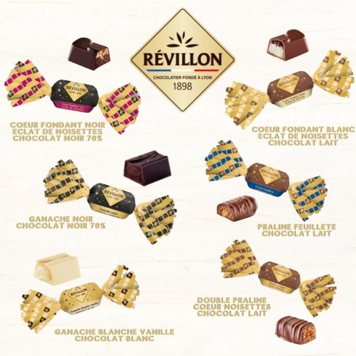 Ballotin Plaisir d'Offrir et son assortiment de 70 papillotes au chocolat  REVILLON - Cdiscount Au quotidien