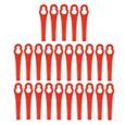 Lot de 100 Lames en Plastique pour Coupe-bordures Bosch Einhell Rouge-2
