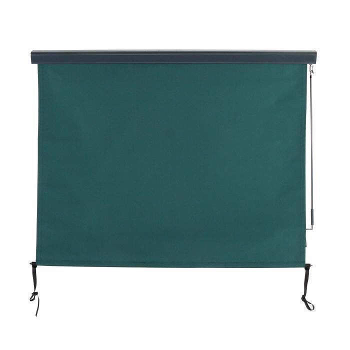 WOLTU Store Vertical Balcon Occultant 140x140 Cm Beige - Auvent Enrouleur Manivelle Cassette Protection UV Vent