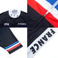 Cyclisme Ensemble - M - Maillot de cyclisme de l'équipe de France pour homme, ensemble de gel 9D, vêtements d-3