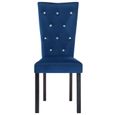 EXP-9258Magnifique Excellent Lot de Chaises de Salle à Manger 6 pcs - Chaise de Cuisine Moderne Chaise de Bureau Salon Bleu foncé Ve-3