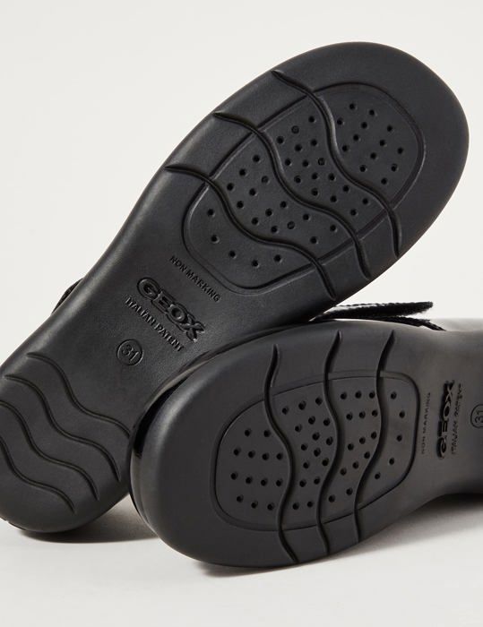 Ballerines Geox Fille Naimara - Cuir Rouge, Confortables Et Respirantes