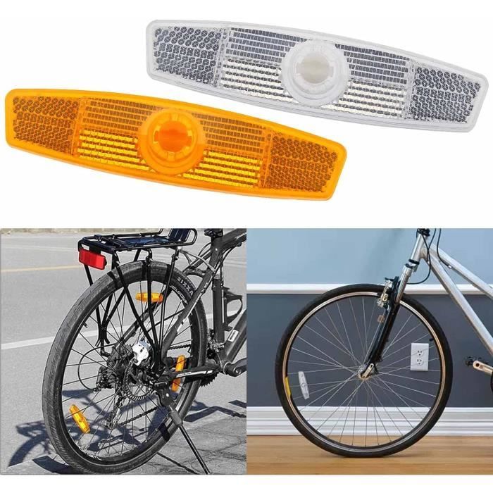 LangRay 72 Pièces Réflecteur de Rayon de Vélo, 7,3 x 0,5cm Réflecteurs de  Roue Rayons de Vélo Tubes Catadioptre Velo Réfléchissants de Bicyclette  pour