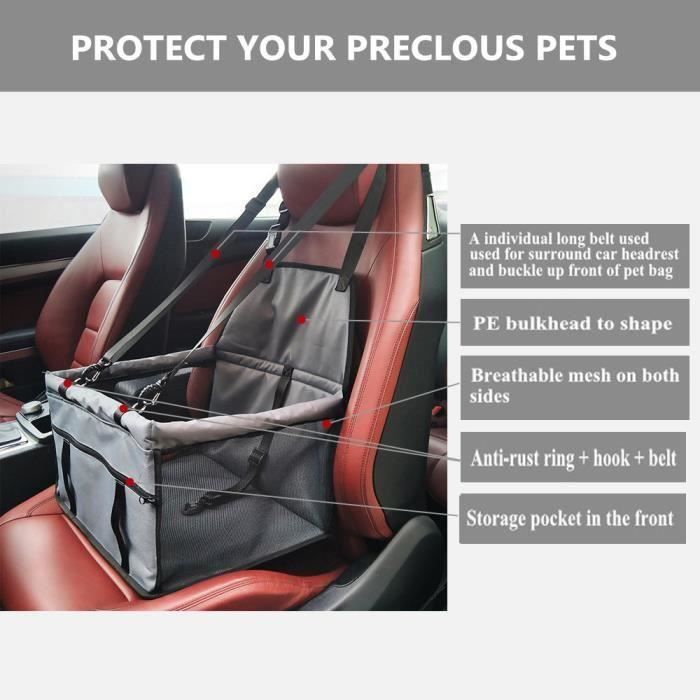 Imperméable Pet transporteur de sécurité Ceinture pour siège auto  rehausseur sac Tapis de voiture Coussin pour chien chat ani a654 - Cdiscount