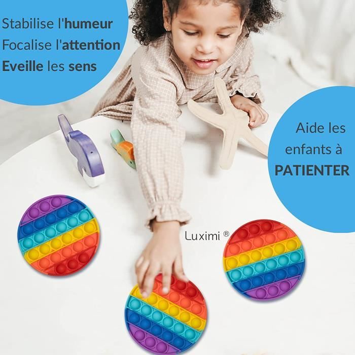 ASSORTED POP IT - Bubble Fidget Toy - Jeu anti-stress relaxant pour adultes  et enfants Couleur: Arc-en-ciel - Silicone Push Bubble Sensory - Italie,  Produits Neufs - Plate-forme de vente en gros