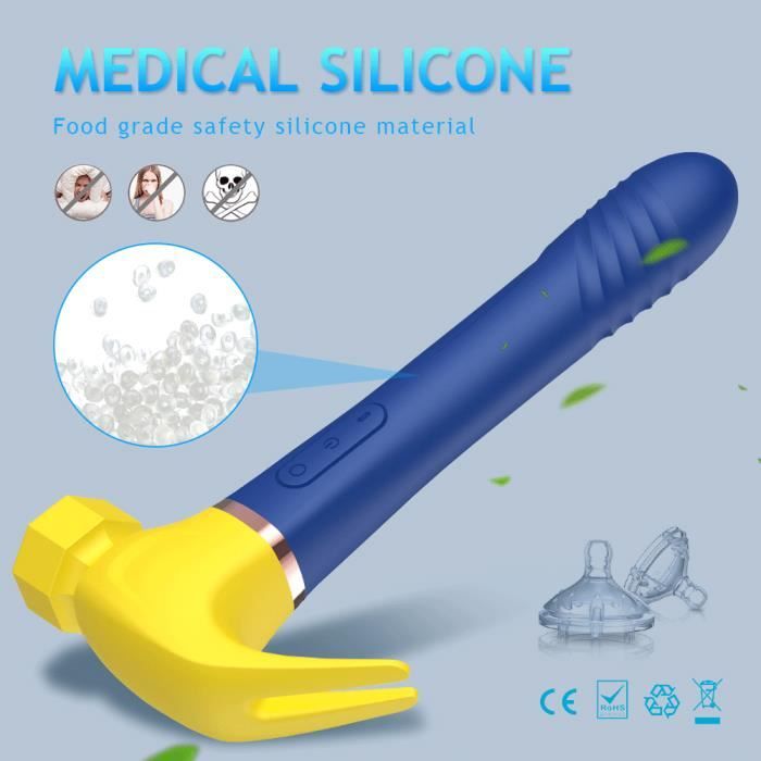 Vibromasseur gode en marteau pour adulte et femme, succion du clitoris, massage du point G, continents, UNIS YELLOW BLUE WITH BOX - Cdiscount Boutique Erotique Vibromasseur gode en marteau pour adulte et femme, succion du clitoris, massage du point G, continents, UNIS YELLOW BLUE WITH BOX - Cdiscount Boutique Erotique