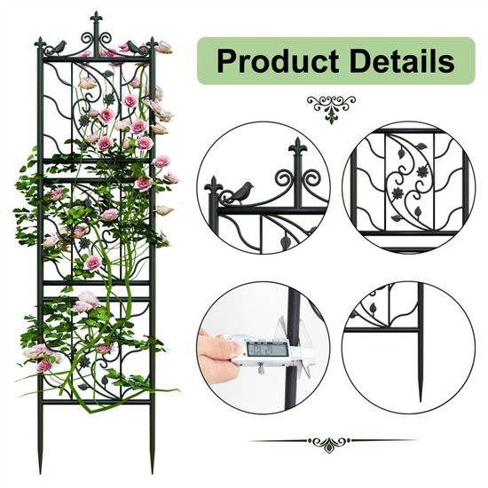 Treillis de rosiers grimpants, treillis de jardin pour grimpantes, treillis de clématites en forme de parapluie pour l'extérieur en acier – Support de autoportant pour le jardin, vigne Treillis de rosiers grimpants, treillis de jardin pour grimpantes, treillis de clématites en forme de parapluie pour l'extérieur en acier – Support de autoportant pour le jardin, vigne