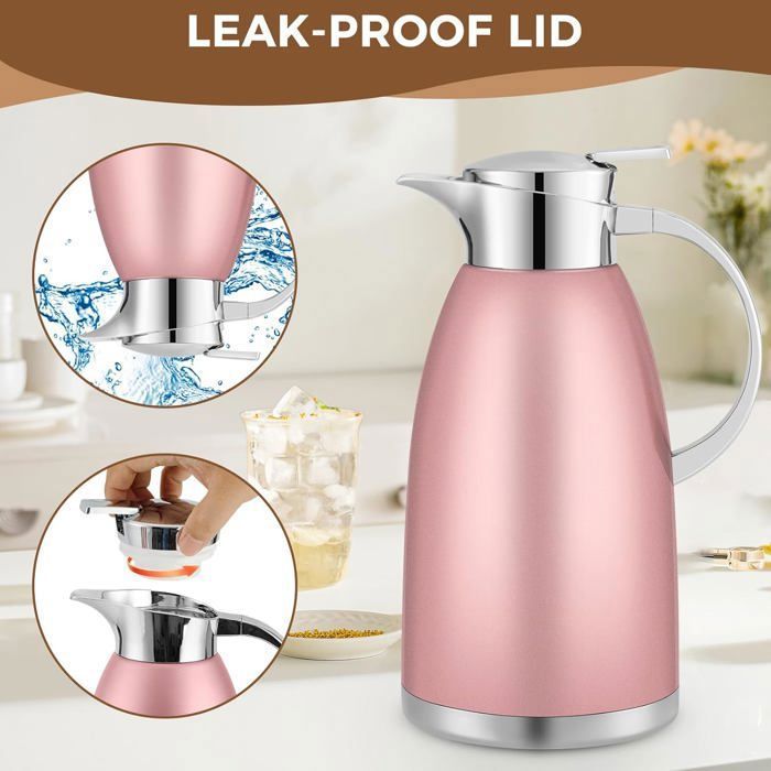 Thermos / pichet isolant en acier inoxydable 1 litre - Flacons thermos et pichets