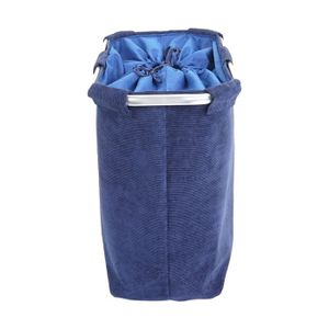75L Gris Blanc Panier à Linge Pliable Éclair,Sac à Linge avec Poignée