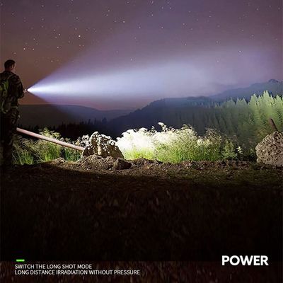 Lampe Torche LED Rechargeable, Aluminium Lampe De Poche De Monstre à