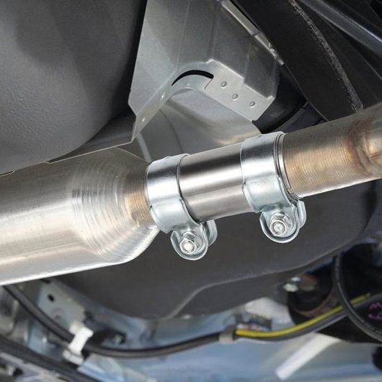 KINETOX Collier Echappement Acier Inoxydable Collier De Serrage Manchon Echappement 45 Mm D'échappement Double Universel Utilisé Dans Divers Systèmes D'échappement 45 Mm/L