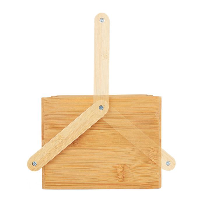 Range-couverts bambou 4 compartiments avec poignée - Organisateur de Cuisine pour Range-couverts bambou 4 compartiments avec poignée - Organisateur de Cuisine pour