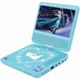 Lexibook Lecteur DVD Portable Disney, Reine des neiges, secteur ou piles, prise écouteurs, entrée line-in, bleu ciel-0