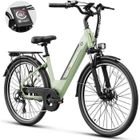 JASION Vélo électrique VAE 26" Vert-Batterie Amovible 48V11Ah-Moteur 750W -Shimano 7 Vitesses - Ville E-Bike -Pédalage Assisté