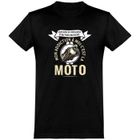 BRAND tee shirt homme humour | Cadeau imprimé en France | 100% coton, 185gr | mon addiction la moto