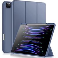 Coque Compatible avec iPad Pro 12.9 6ème-5ème-4ème-3ème Génération (Modèle: 2022-2021-2020-2018), Housse Arrière Flexible en T[154]