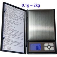 Balance Haute Précision taille XL 0.1g/100mg-max 2kg, numérique électronique Balance de Poche Écran LCD, Petite Balance de Bijoux