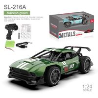216A-vert-boîte - Voiture de course en métal RC 4WD, 1-24G, véhicule électronique télécommandé, jouets de loi