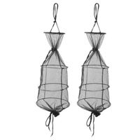 BD07663-Akozon Cage à poisson pliable 2 pièces panier de pêche flottant pliable trou de maille cage de crevettes de poisson pour ga