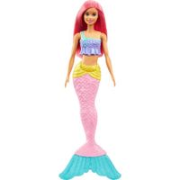 Barbie Dreamtopia - MATTEL - Poupée sirène cheveux roses et tenue multicolore - Jouet pour enfant