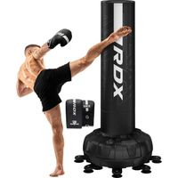 RDX Sac de frappe autoportant pour adultes, 1,85 mètre, sacs de frappe debout avec gants d'entraînement, MMA, Blanc