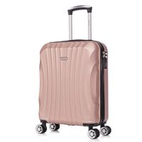 Valise Cabine 20 Pouces Aluminium Doré Rose RIMWA - 4 Roues, Poignée Télescopique, Neuf Sous Emballage