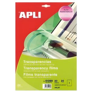 5 Etoiles ETL-907824 907824 Bo/îte de 50 transparents pour Imprimantes laser PVC Incolore