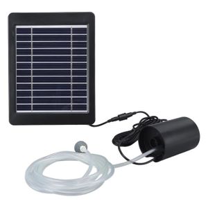 Kit de pompe à air solaire Pompe aératrice pour aquarium d’étang Jardin  d’eau et pompe d’étang