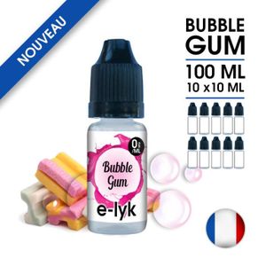 LIQUIDE E-liquide saveur Bubble Gum 100 ml en 0 mg de nico