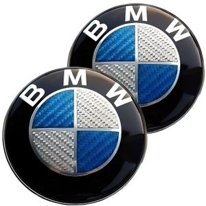 CAPOT - GRILLE 2 logos badges emblème BMW 82mm capot - 74 mm coff