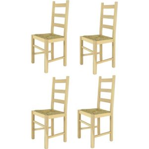 CHAISE Tommychairs - Set 4 chaises cuisine RUSTICA, robus