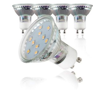 5 x COB gu10 verre Ampoules Daylight Blanc 250lm projecteur ampoule spot lampe 3w