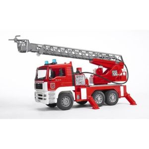 VOITURE - CAMION SHOT CASE - BRUDER - 2771 - Camion de pompier MAN avec échelle, pompe a eau et module son et lumiere - 52 cms