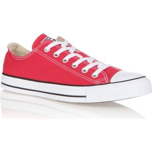 BASKET Baskets All Star OX - CONVERSE - Rouge - Textile - Mixte - Plat