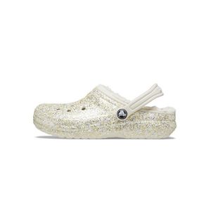 SABOT Sabots doublés à paillettes enfant - Crocs Classic - Stucco - Blanc