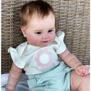 POUPÉE Pinky Reborn Lovely Babies Fille 20 pouces 50 cm Poupées Bébé Mignonnes Corps en Tissu Yeux Marron Coffret Cadeau
