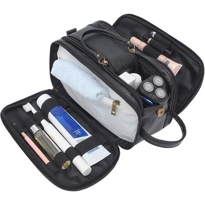 Trousse De Toilette Homme En Cuir De Chèvre Naturel - Fabriqué à La Main En Inde - Sans Colorants - Neuf