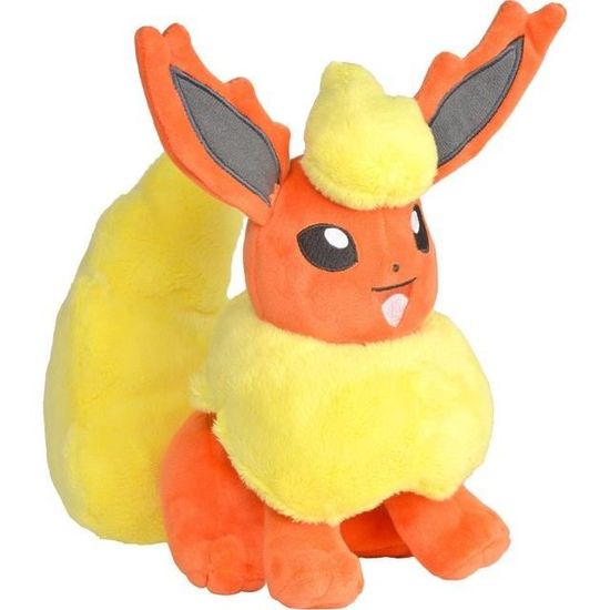 Peluche Pokémon Flareon junior 24 cm - Jaune/Orange - Enfant à partir de 3 ans