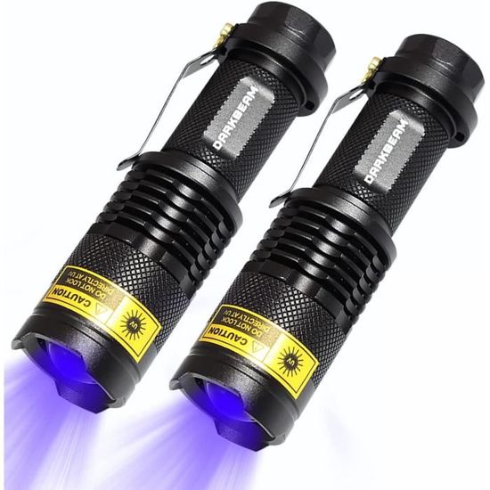 HQRP 365 NM 12 LED Ultra Violet UV Lumière Lampe de Poche Camping