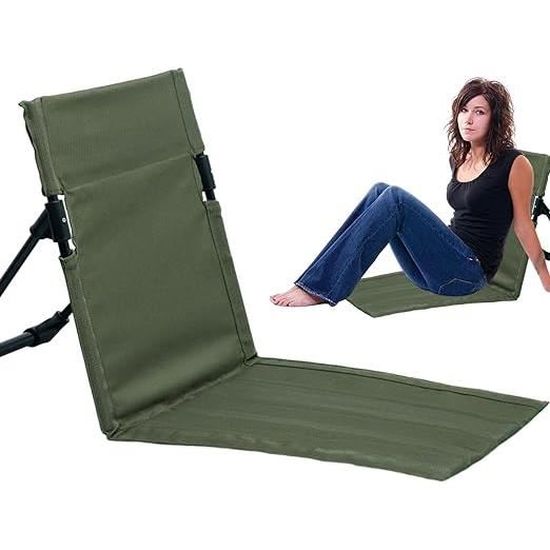 Chaise pliante de camping - u448 - dossier élevé - gris - Jardin Chaise pliante de camping - u448 - dossier élevé - gris - Jardin