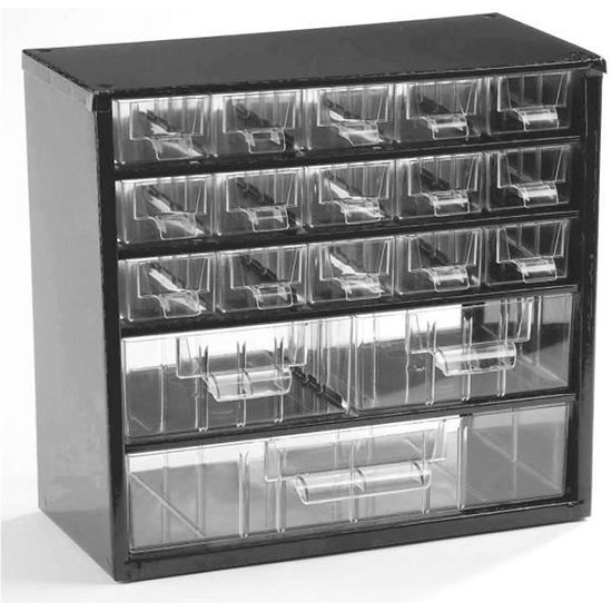 Casier de rangement pour vis Bloctiroirs HxLxP 282 x 306 x 155 mm