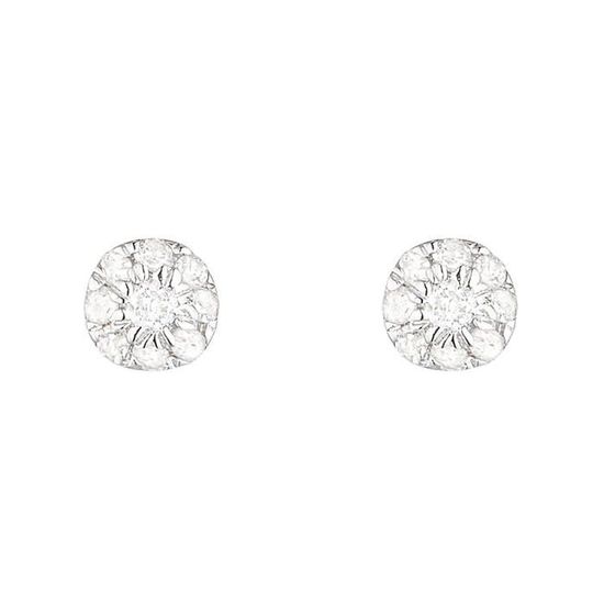 Boucles d'oreilles "Idylle" Diamants 0,07/18 Or Jaune