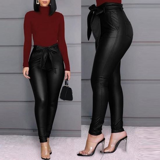 Pantalon cuir femme grande taille sales