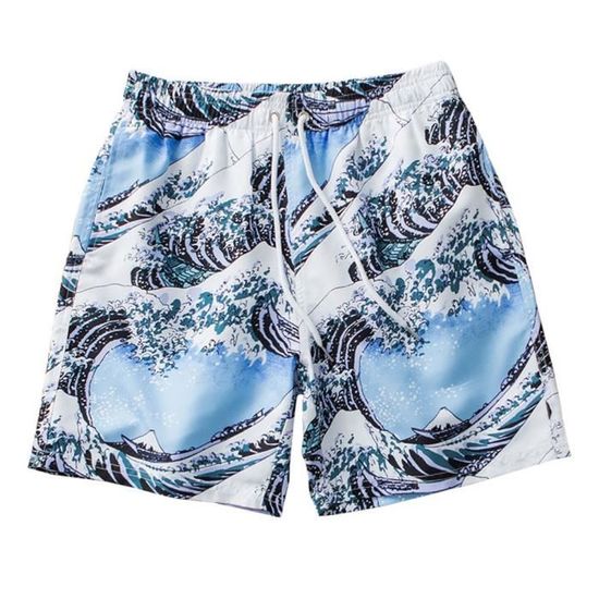 Short De Bain Homme Et Garçons - Polyester Rapide Séchage - Maille Doublure - Plage, Piscine