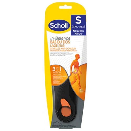 Semelles-Scholl Semelles Anti-Douleur Bas du Dos Taille S Pointure 37-39.5 - 1 Paire (Taille : S)