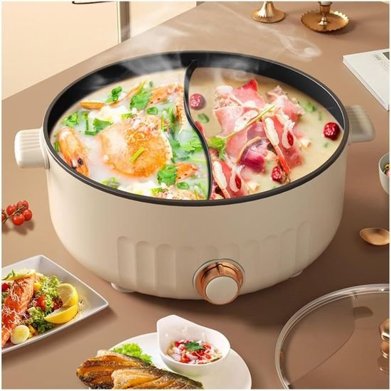 Appareil A Fondue, Multi-Fonctions Fondue Chinoise Electrique Convient Aux Petites Fêtes (Avec 2 Appareil A Fondue, Multi-Fonctions Fondue Chinoise Electrique Convient Aux Petites Fêtes (Avec 2