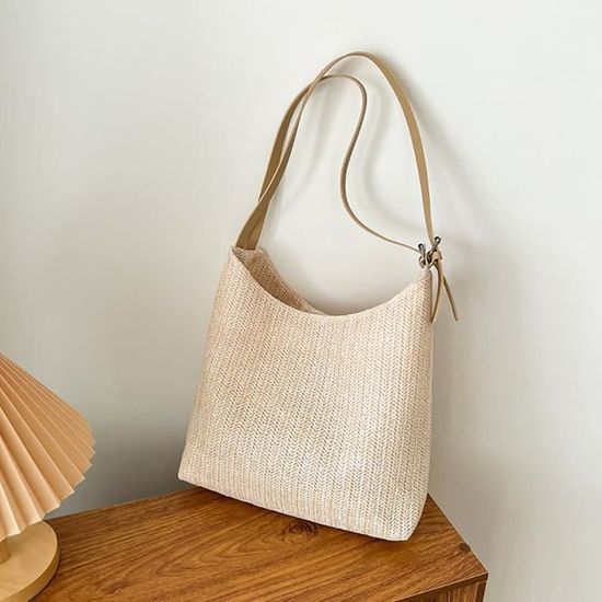 4 Pièces Sac Tissé Sacs À Bandoulière Pour Femmes Fourre-Tout Tissé À