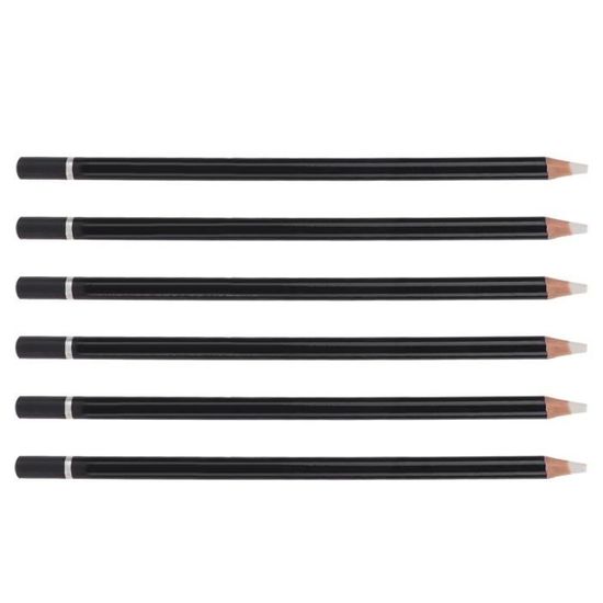 Lot de 6 crayons gommes en bois de qualité supérieure, facile à effacer, prise confortable, large application, stylo creatifs kit