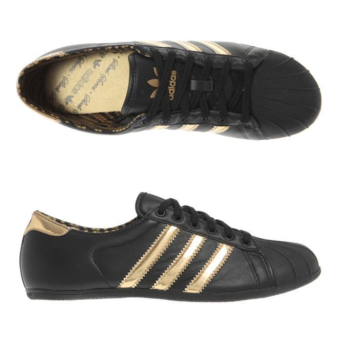 chaussure adidas femme noir et or