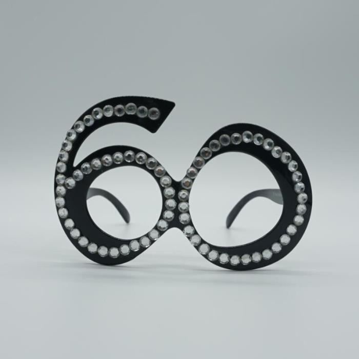 Lunettes Noires En Cristal Pour Fete Anniversaire Cadre De Lunettes Cadeaux De Fete 18 21 30 50 60 80 Ans 1 Di Cdiscount Maison